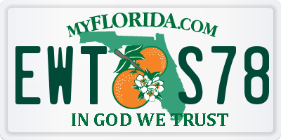 FL license plate EWTS78