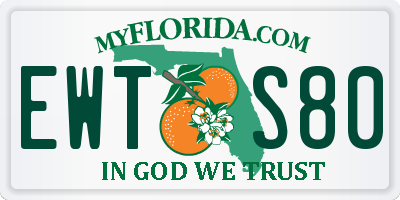FL license plate EWTS80