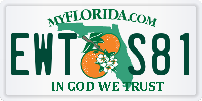 FL license plate EWTS81