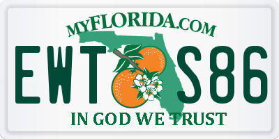 FL license plate EWTS86