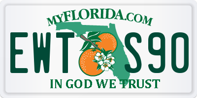 FL license plate EWTS90