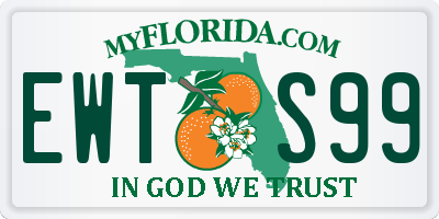 FL license plate EWTS99