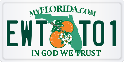 FL license plate EWTT01