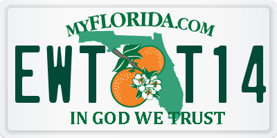 FL license plate EWTT14