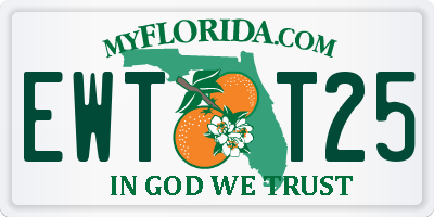 FL license plate EWTT25