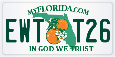 FL license plate EWTT26