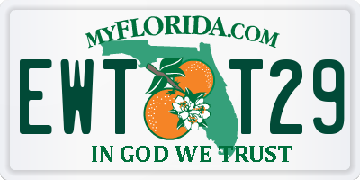 FL license plate EWTT29