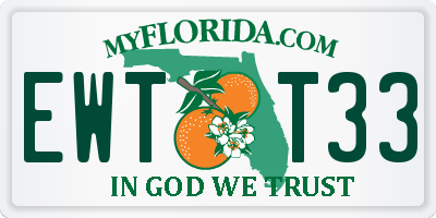 FL license plate EWTT33