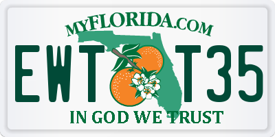FL license plate EWTT35