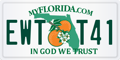 FL license plate EWTT41