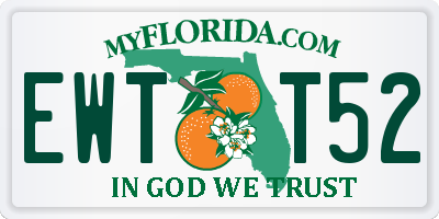 FL license plate EWTT52