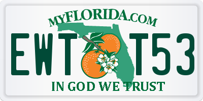 FL license plate EWTT53