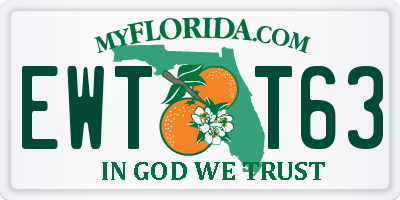 FL license plate EWTT63