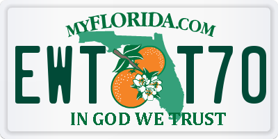 FL license plate EWTT70