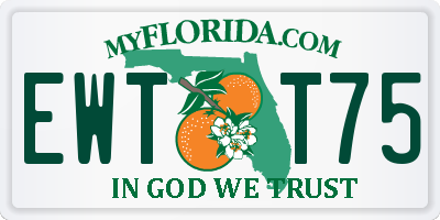 FL license plate EWTT75