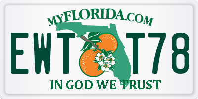 FL license plate EWTT78
