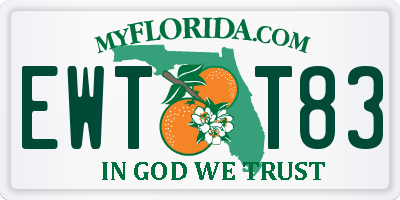 FL license plate EWTT83