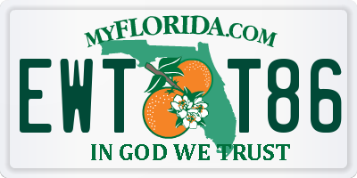 FL license plate EWTT86