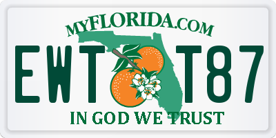 FL license plate EWTT87