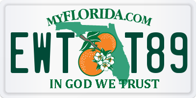 FL license plate EWTT89