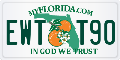 FL license plate EWTT90