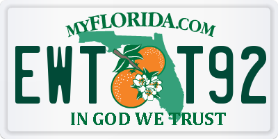 FL license plate EWTT92