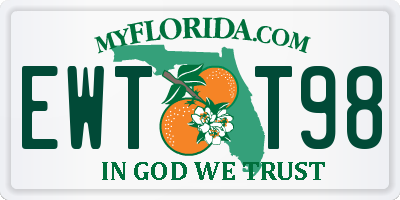 FL license plate EWTT98