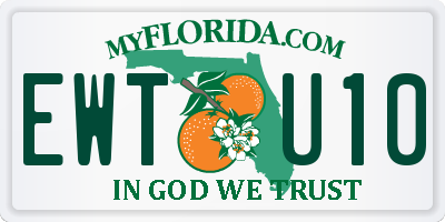 FL license plate EWTU10