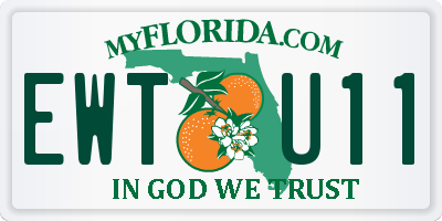 FL license plate EWTU11