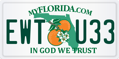 FL license plate EWTU33