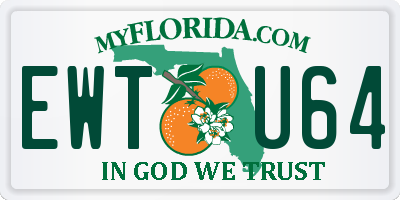 FL license plate EWTU64