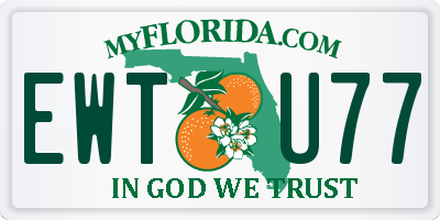 FL license plate EWTU77