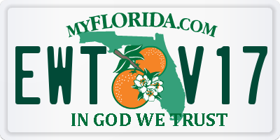 FL license plate EWTV17