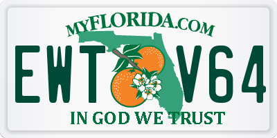 FL license plate EWTV64