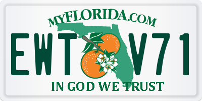 FL license plate EWTV71