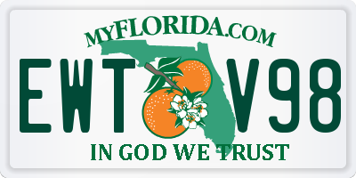 FL license plate EWTV98