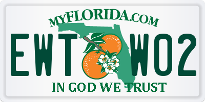 FL license plate EWTW02