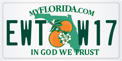 FL license plate EWTW17