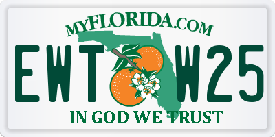 FL license plate EWTW25