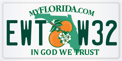 FL license plate EWTW32
