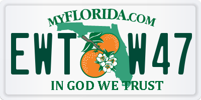FL license plate EWTW47