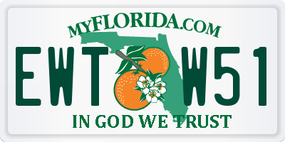 FL license plate EWTW51