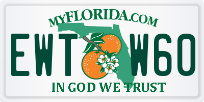 FL license plate EWTW60