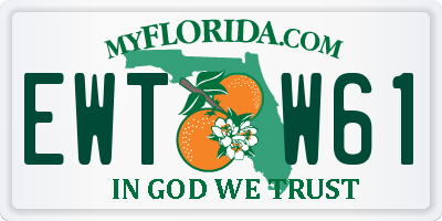 FL license plate EWTW61