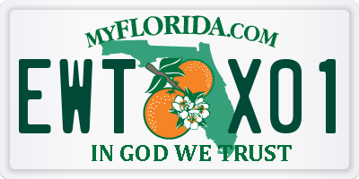 FL license plate EWTX01