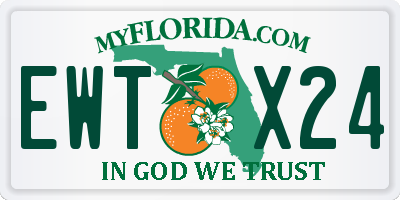 FL license plate EWTX24