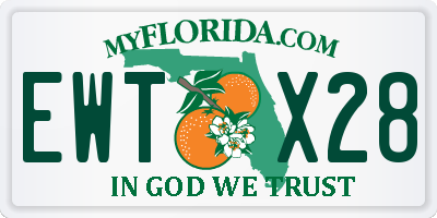 FL license plate EWTX28