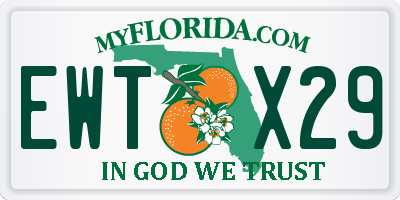 FL license plate EWTX29