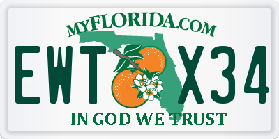 FL license plate EWTX34
