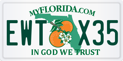 FL license plate EWTX35
